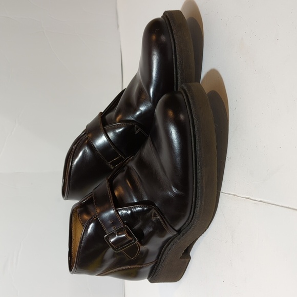 J. Crew monk strap made in Italy leather size 41 dark brown leather - Picture 1 of 15